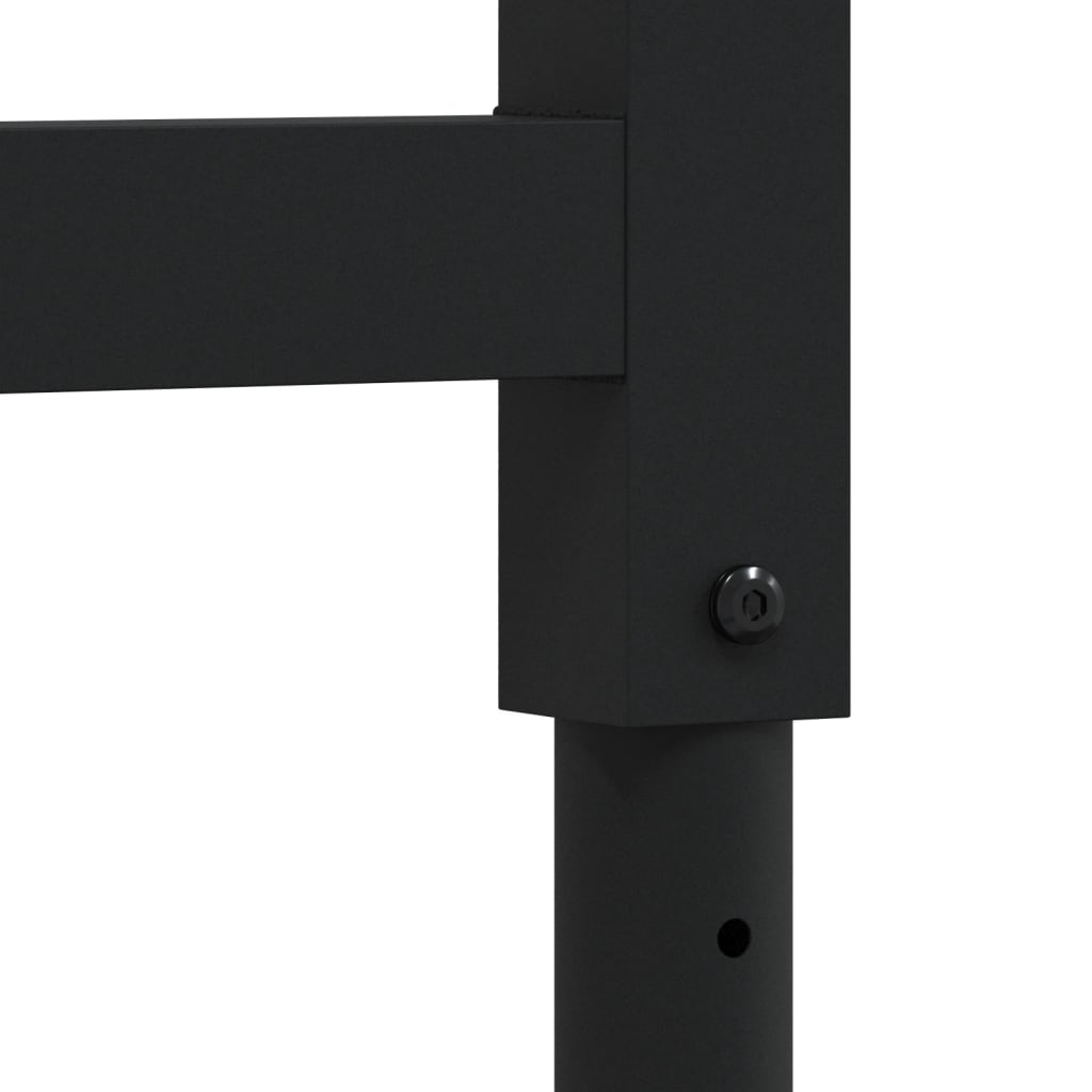 Black Metal Adjustable Work Bench Frames 2 Pcs, 55x(69-95.5) cm