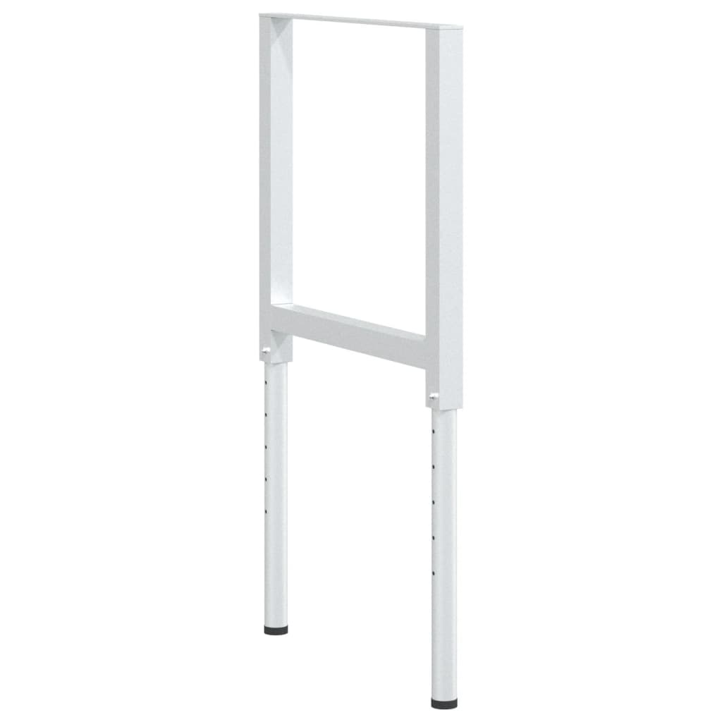 Adjustable Grey Metal Work Bench Frames 2pcs 55x(69-95.5) cm