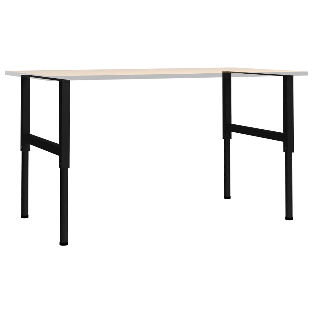 Adjustable Metal Workbench Frames, 2pc Black, 85x(69-95.5)cm