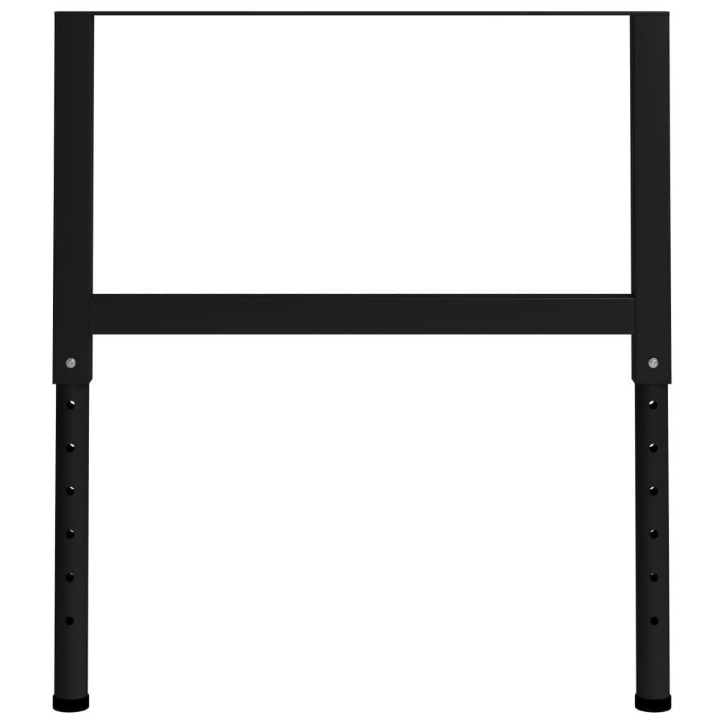 Adjustable Metal Workbench Frames, 2pc Black, 85x(69-95.5)cm