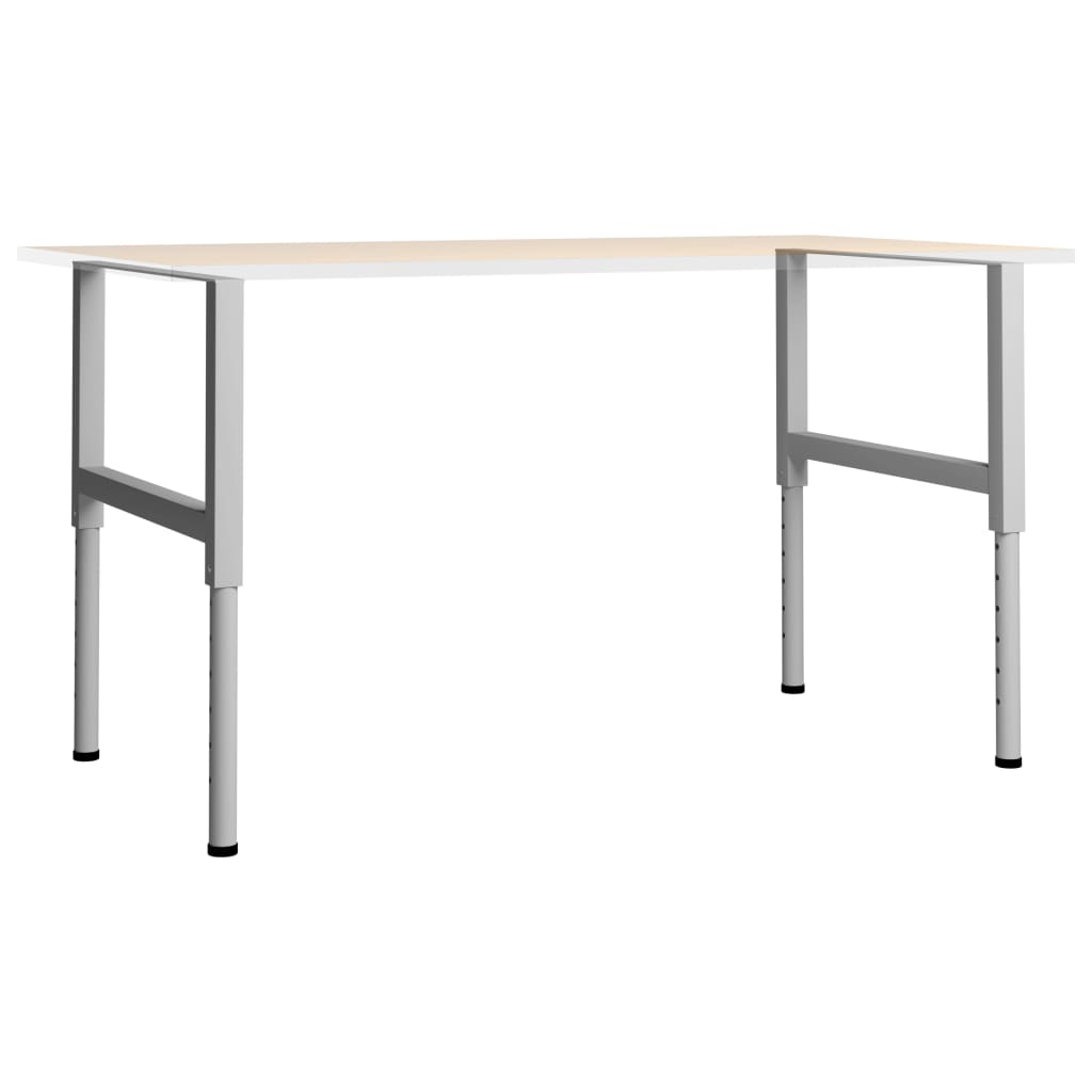Adjustable Grey Metal Work Bench Frames, 2 pcs, 85x(69-95.5) cm