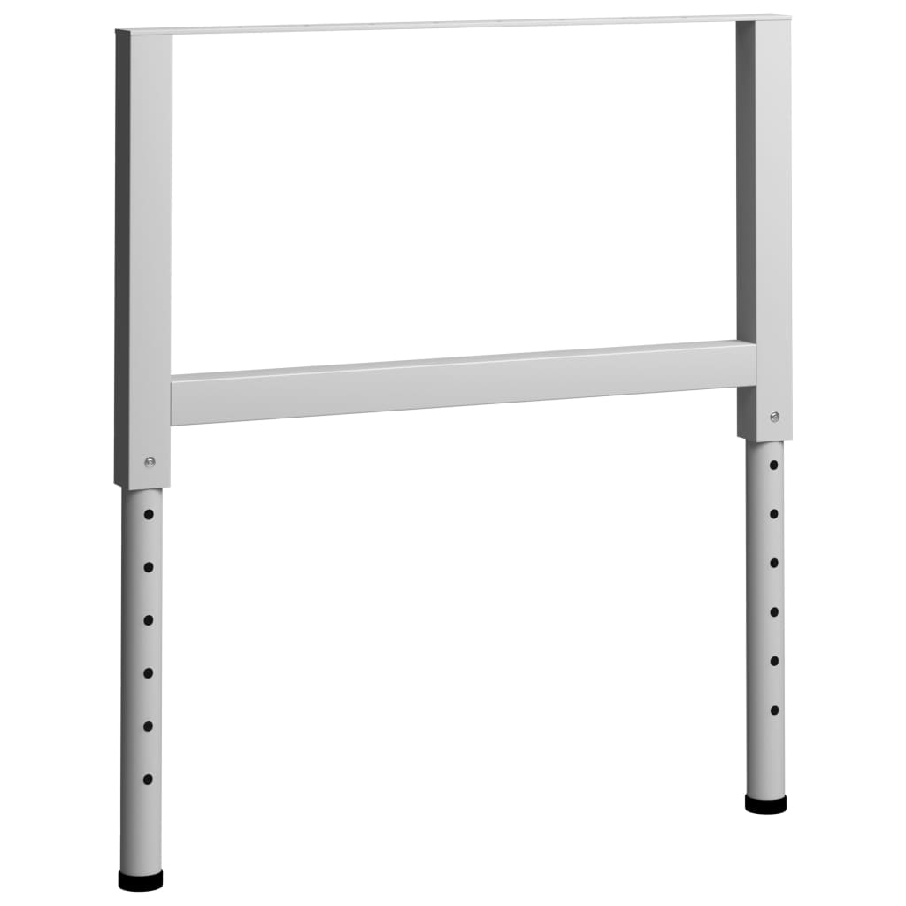 Adjustable Grey Metal Work Bench Frames, 2 pcs, 85x(69-95.5) cm