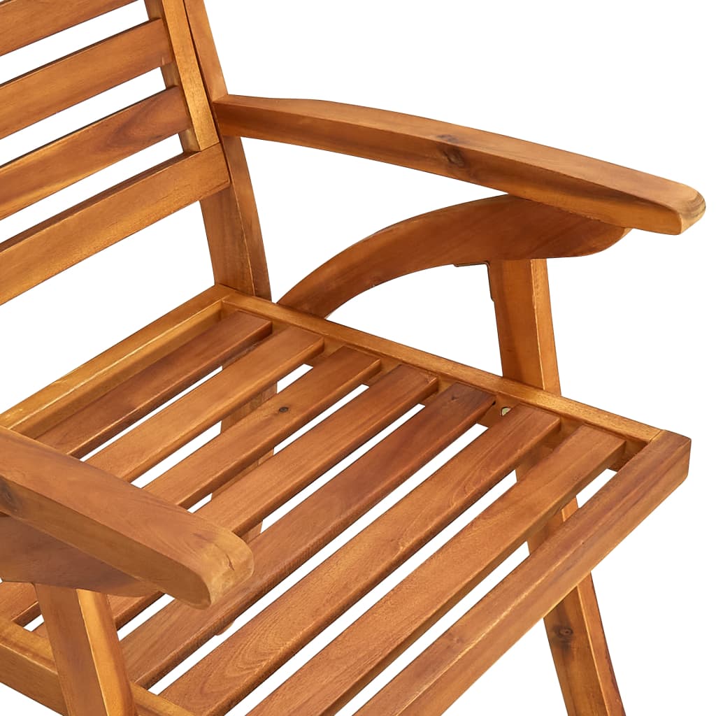 3-Piece Solid Acacia Wood Garden Chair Set – Durable & Stylish