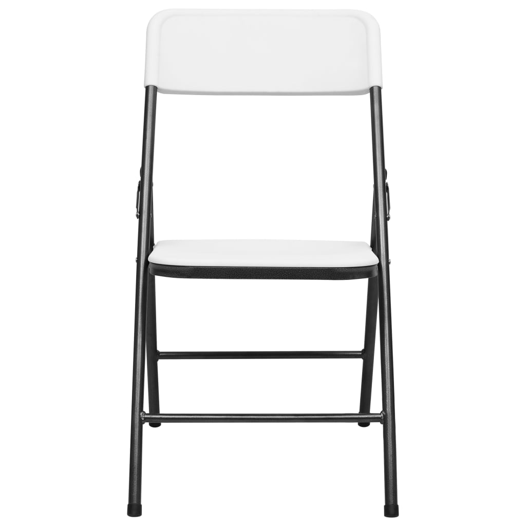 4-Pack Folding Garden Chairs, Durable HDPE, Elegant White Design