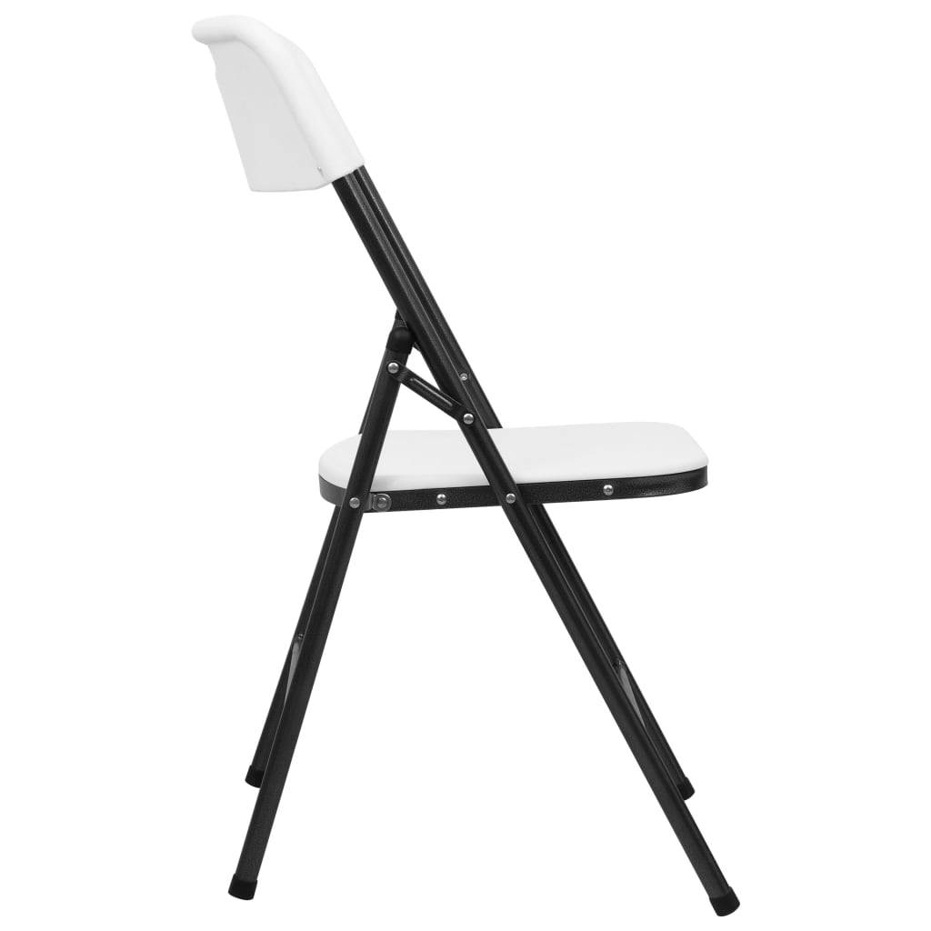 4-Pack Folding Garden Chairs, Durable HDPE, Elegant White Design