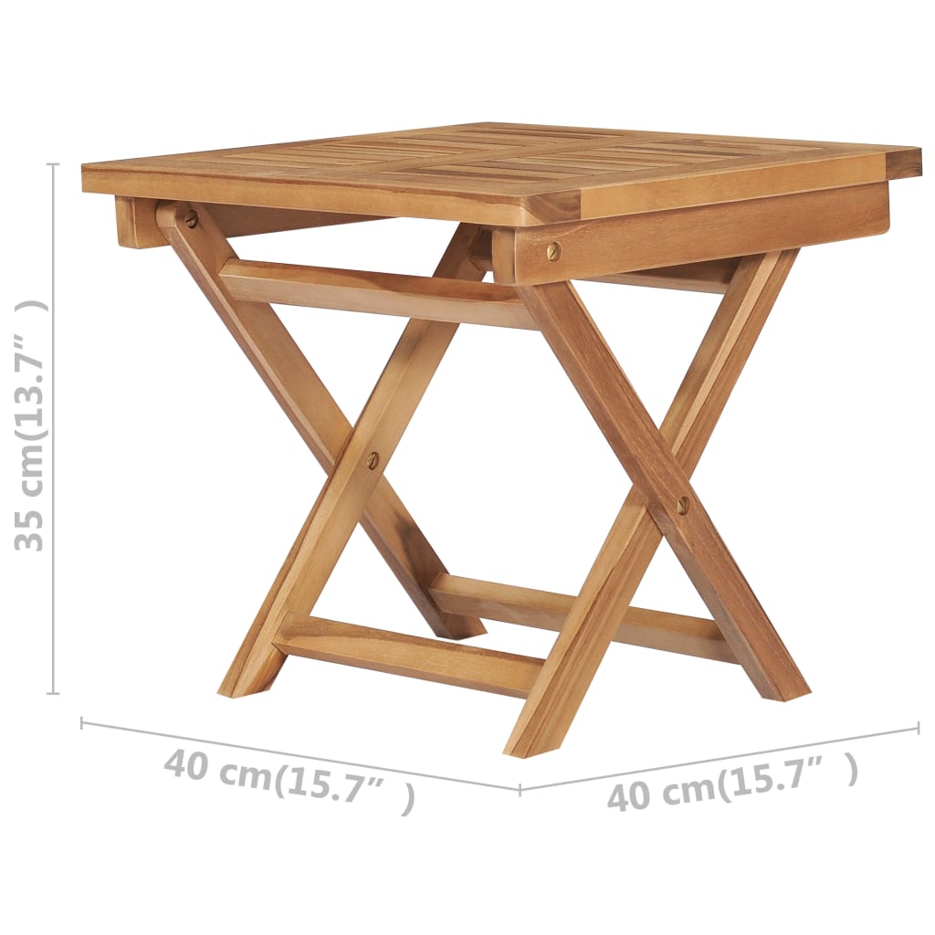 Teak Wood Folding Sun Lounger with Table - Solid & Stylish
