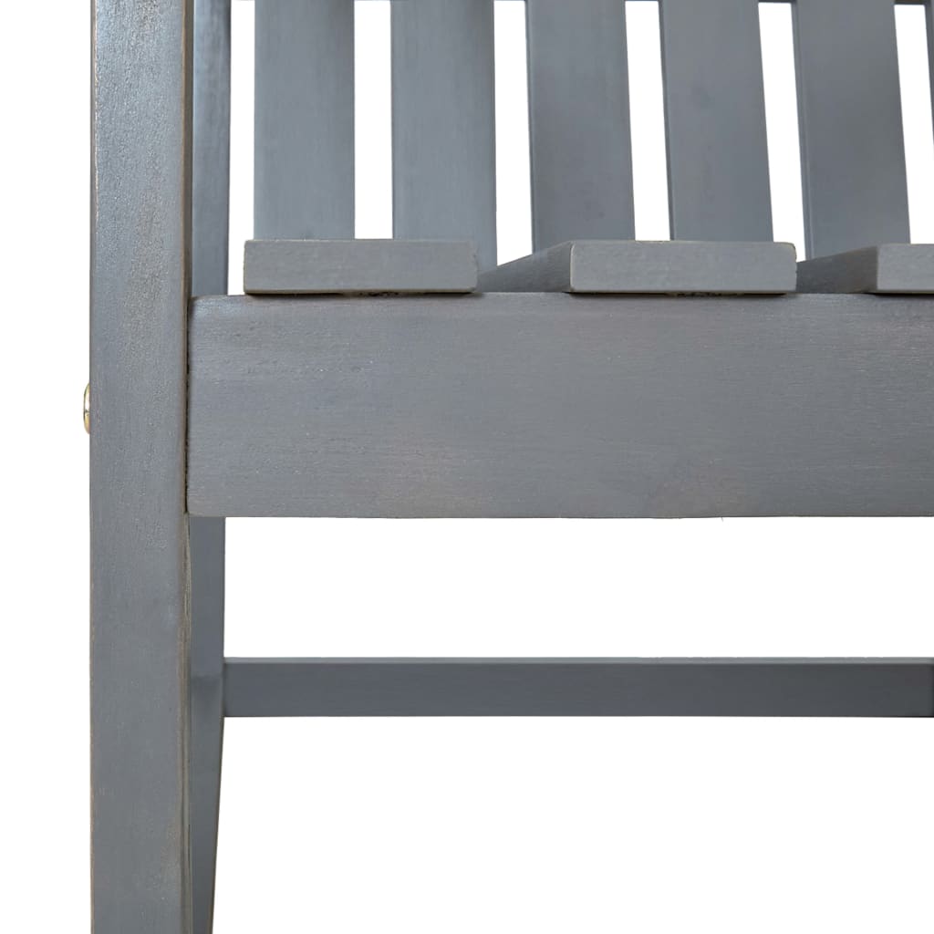 Stylish Grey Acacia Wood Garden Sofa Chairs, Set of 2