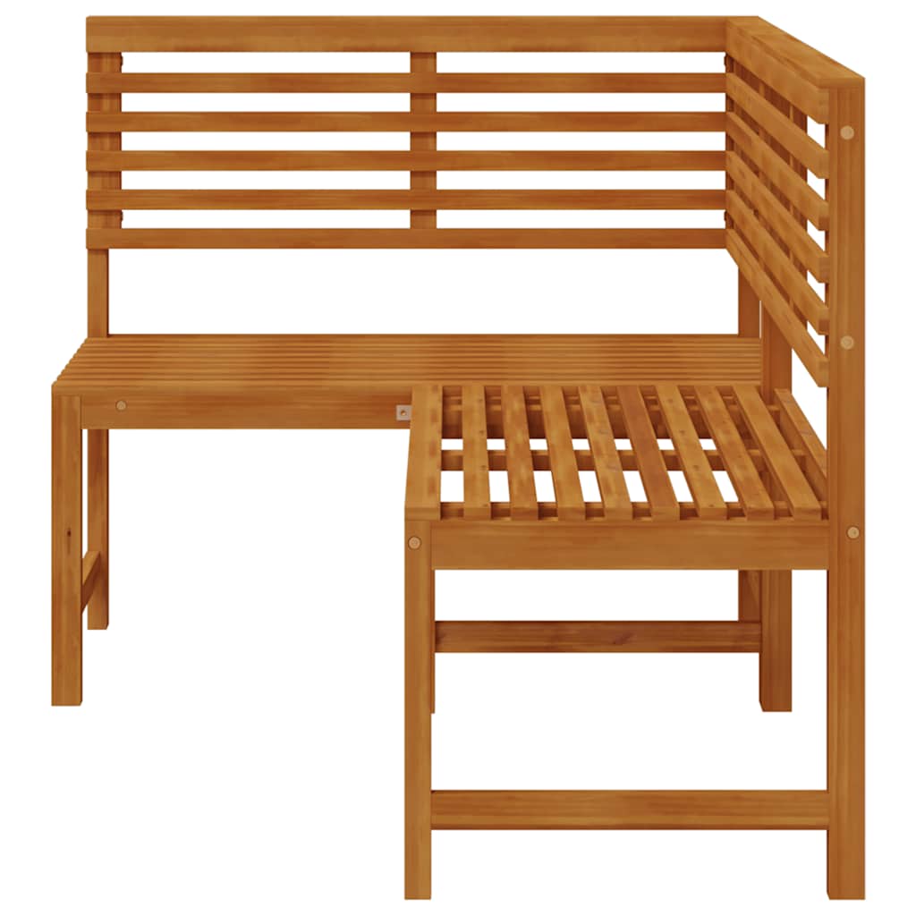 Solid Acacia Wood Garden Corner Bench - 140 cm