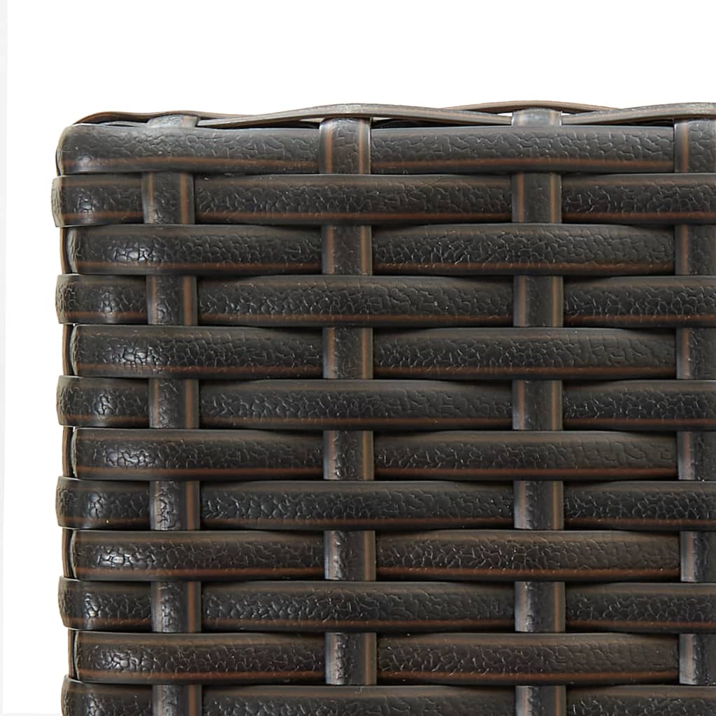 Set of 4 Brown Poly Rattan Bar Stools - Stylish & Durable Patio Seating