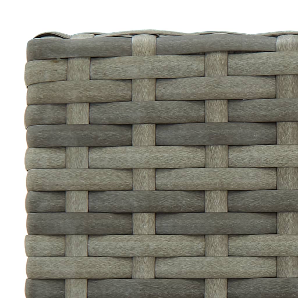 Set of 4 Grey Poly Rattan Bar Stools - Stylish & Durable Seating