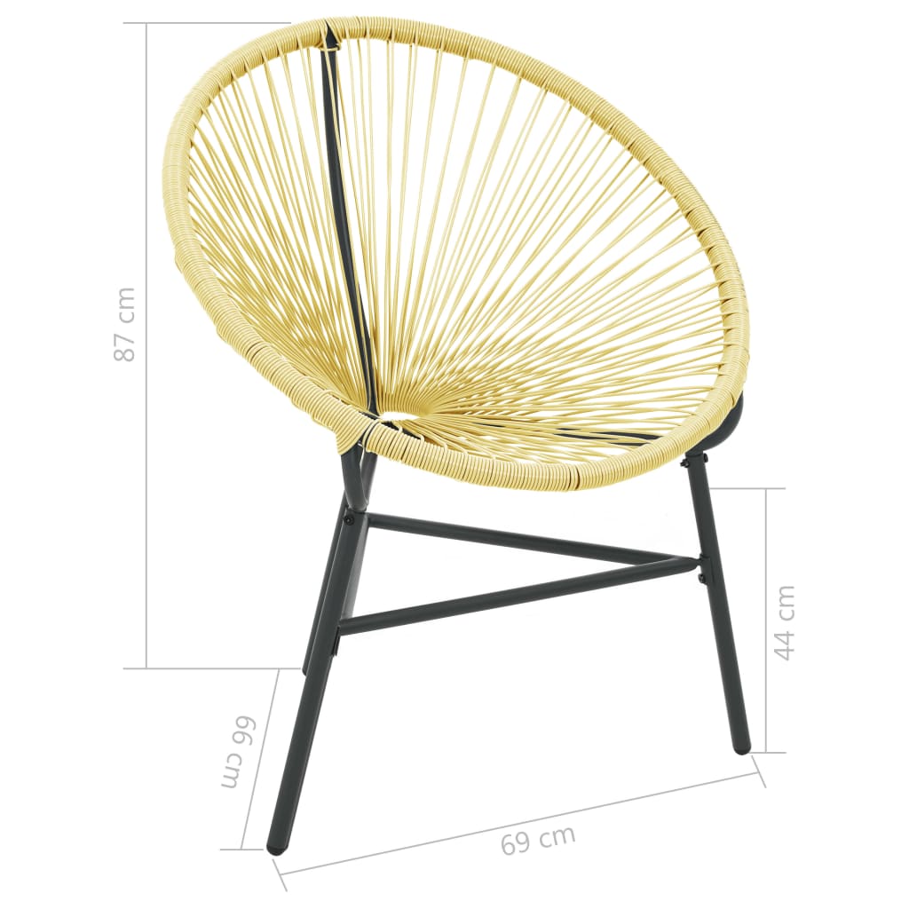 Beige Poly Rattan Garden Acapulco Chair - Stylish & Durable Seating