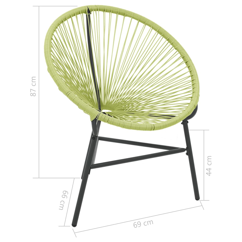 Green Poly Rattan Garden Acapulco Chair - Stylish & Durable Seating