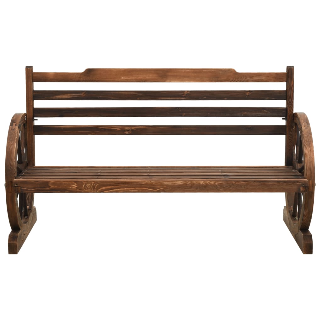 Solid Firwood Garden Bench - 112 cm, Elegant & Durable Design
