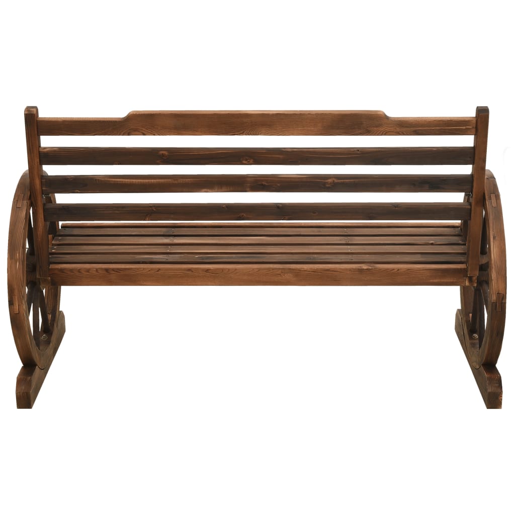 Solid Firwood Garden Bench - 112 cm, Elegant & Durable Design