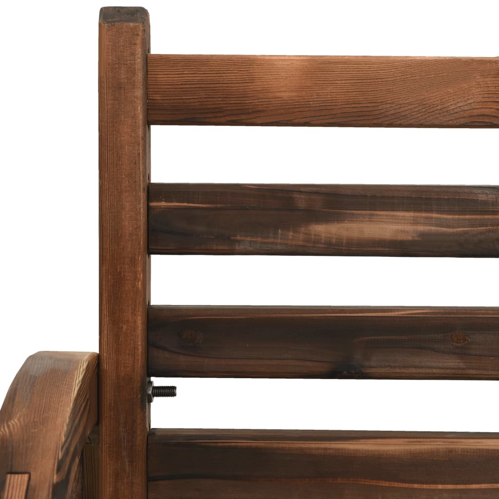 Solid Firwood Garden Bench - 112 cm, Elegant & Durable Design