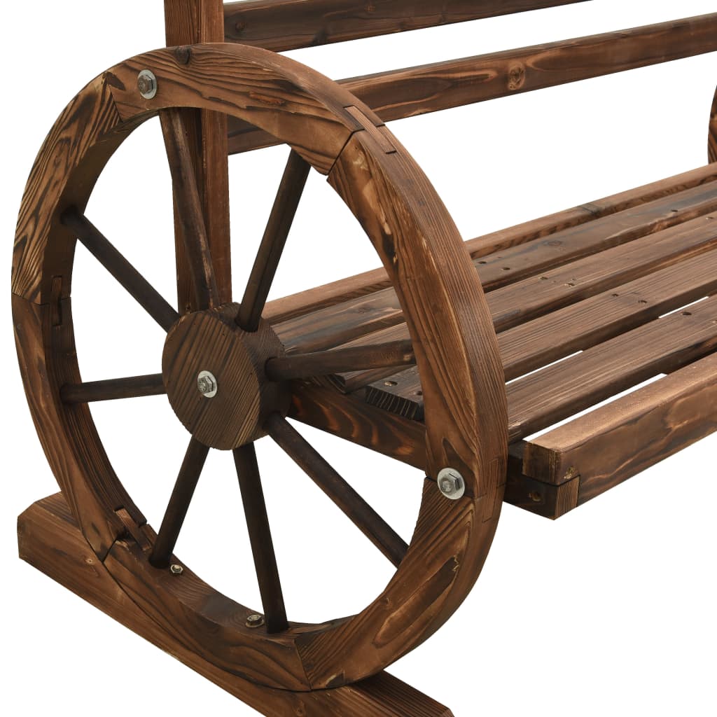 Solid Firwood Garden Bench - 112 cm, Elegant & Durable Design