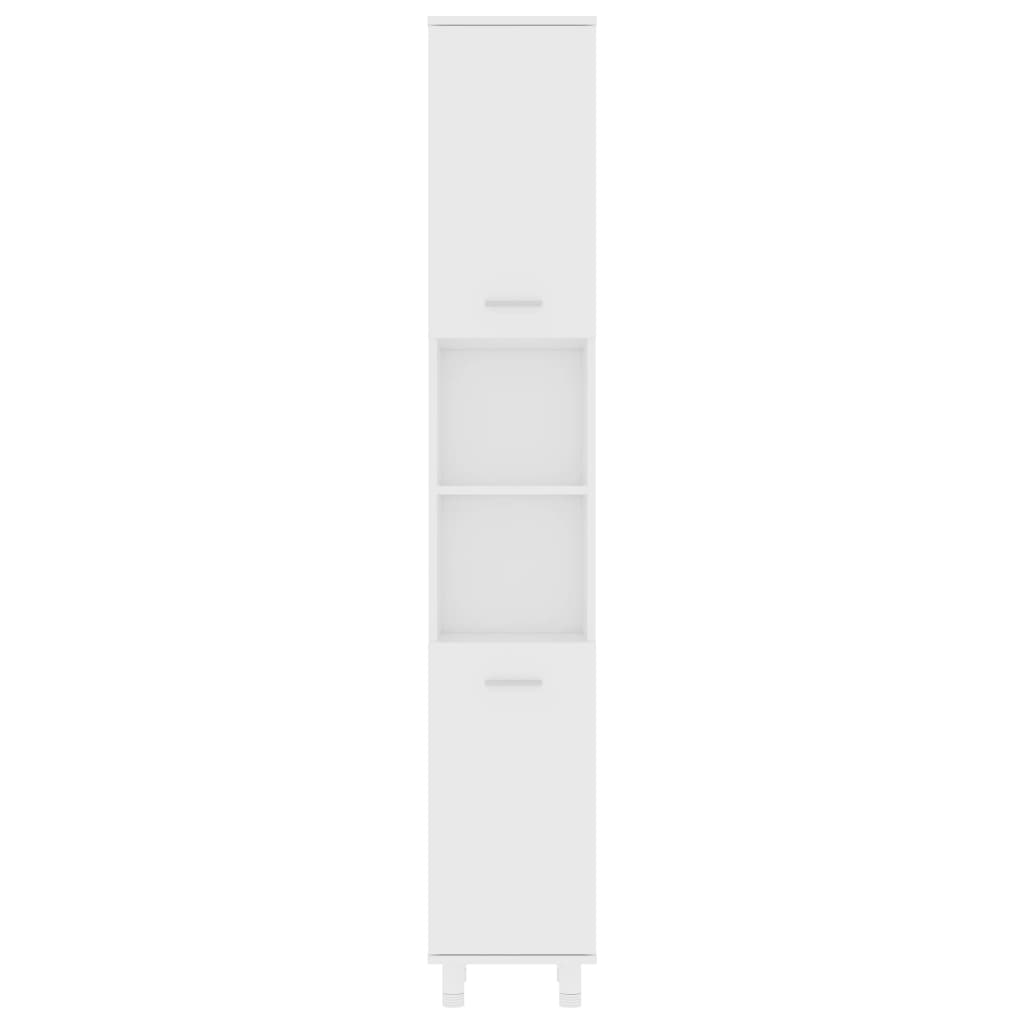3 Piece Bathroom Furniture Set White Engineered Wood