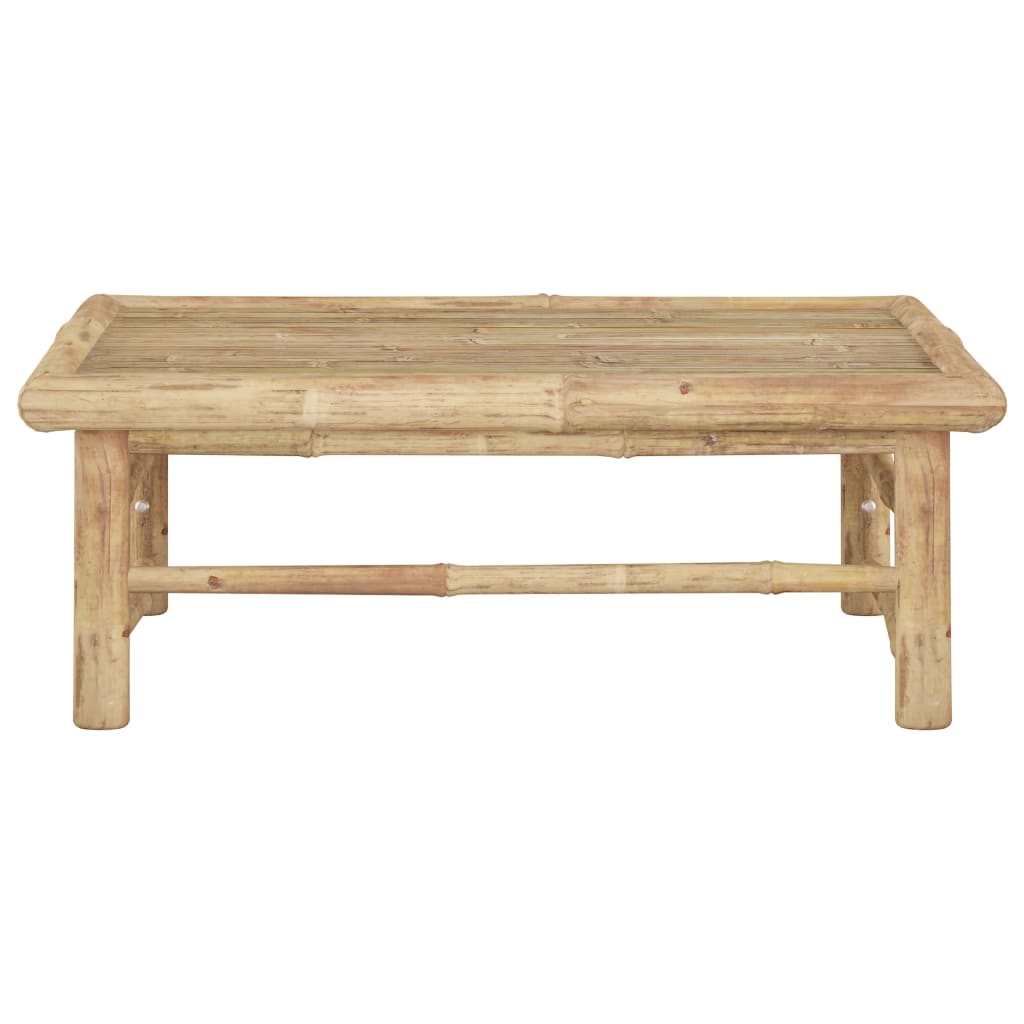 Compact Bamboo Garden Table 65x65x30 cm - Natural Finish