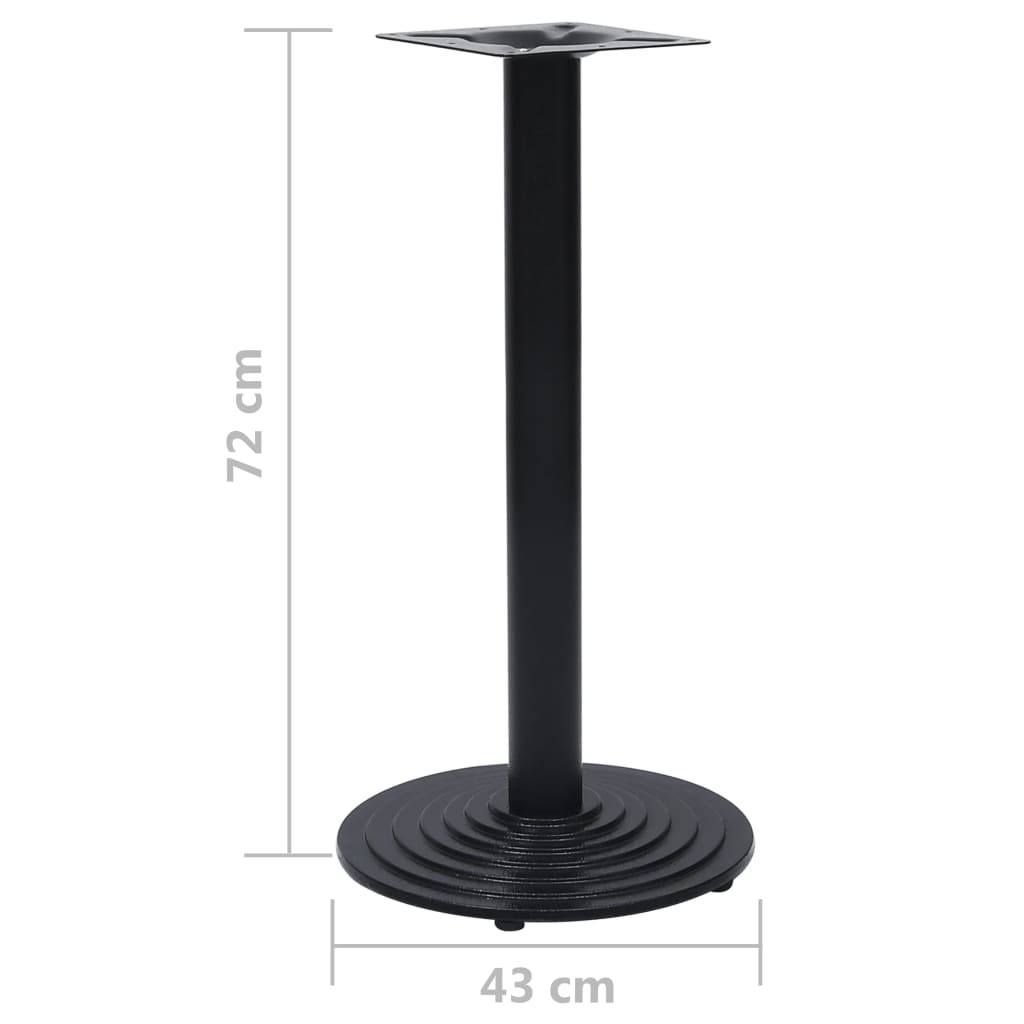 Black Cast Iron Bistro Table Leg Ø43x72 cm
