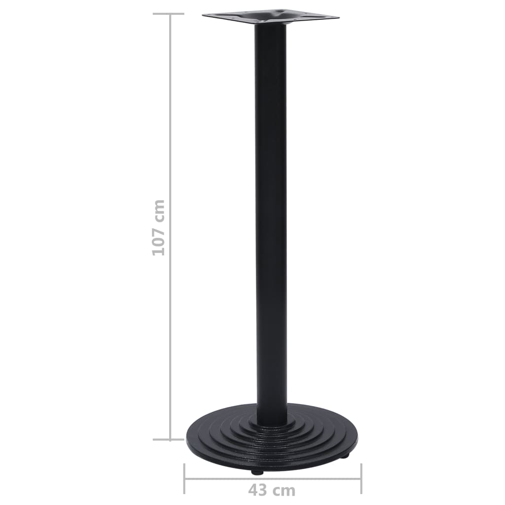 Black Cast Iron Bistro Table Leg Ø43x107 cm - Durable & Stylish