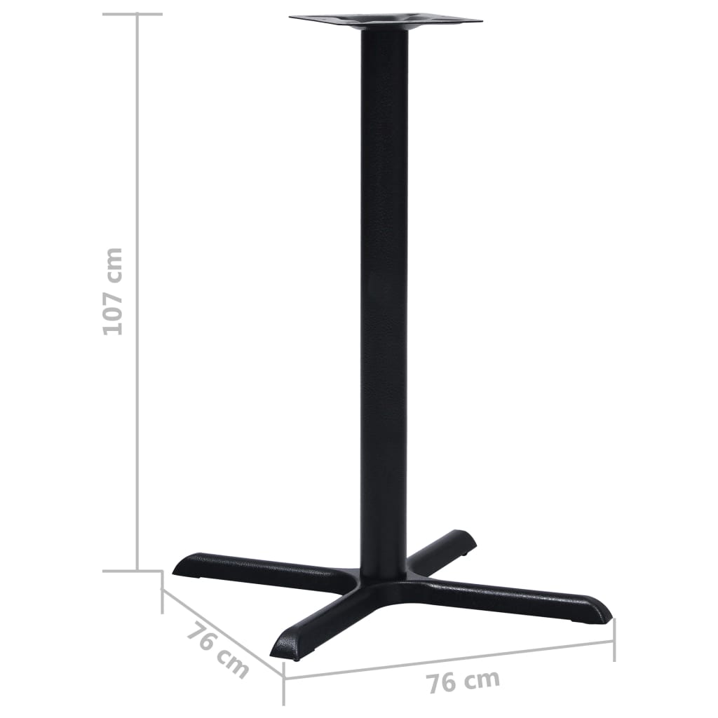 Black Cast Iron Bistro Table Leg 76x76x107 cm