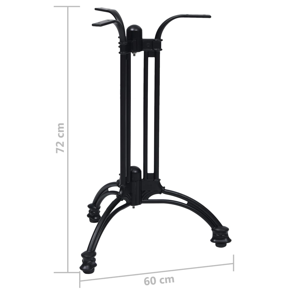 Black Cast Aluminium Bistro Table Leg Ø60x72 cm