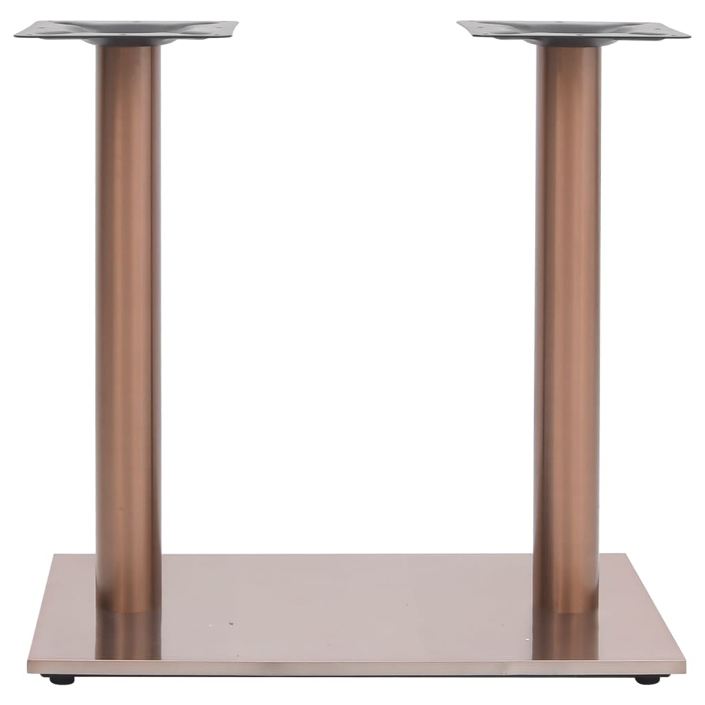 Brass Bistro Table Leg - 70x40x72 cm Stainless Steel Frame