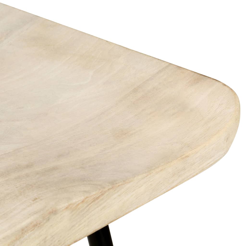 4-Piece Solid Mango Wood Bar Stools - Natural Finish