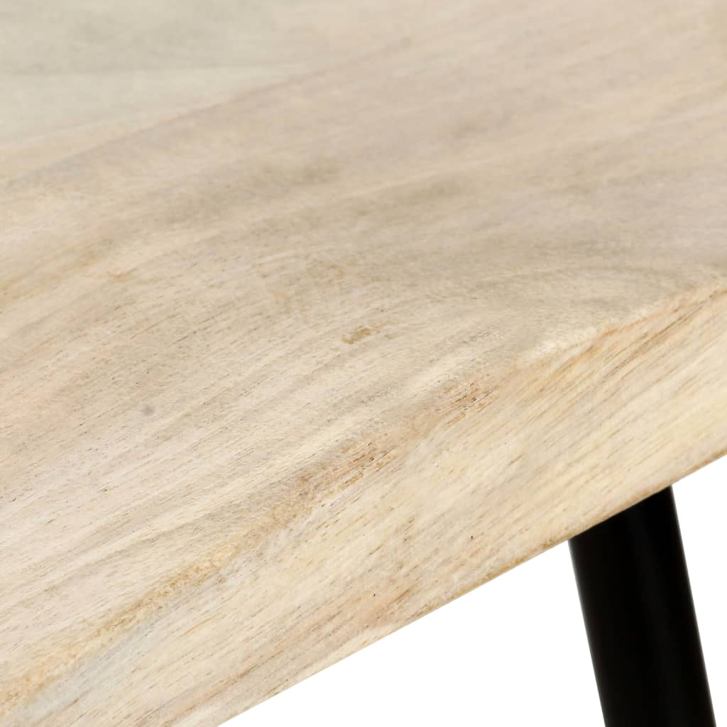 4-Piece Solid Mango Wood Bar Stools - Natural Finish