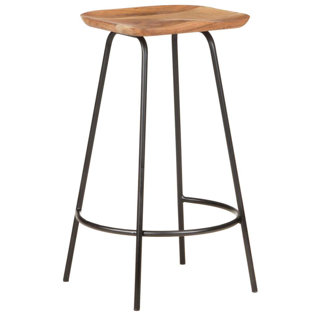 4-Piece Solid Acacia Wood Bar Stools Set - Durable & Stylish