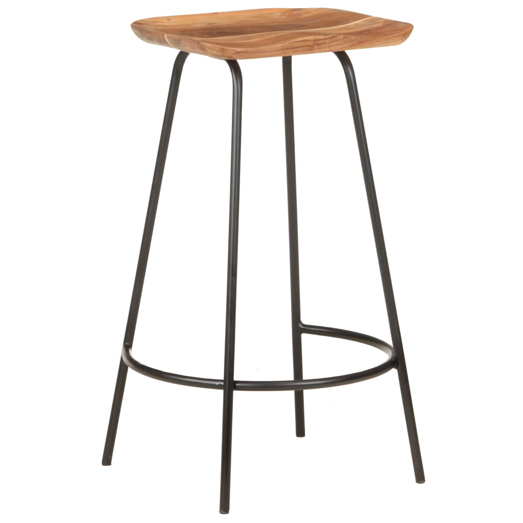 4-Piece Solid Acacia Wood Bar Stools Set - Durable & Stylish