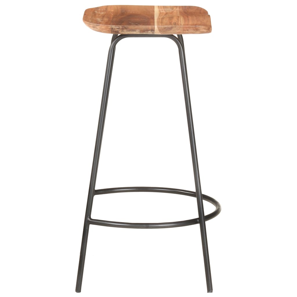 4-Piece Solid Acacia Wood Bar Stools Set - Durable & Stylish