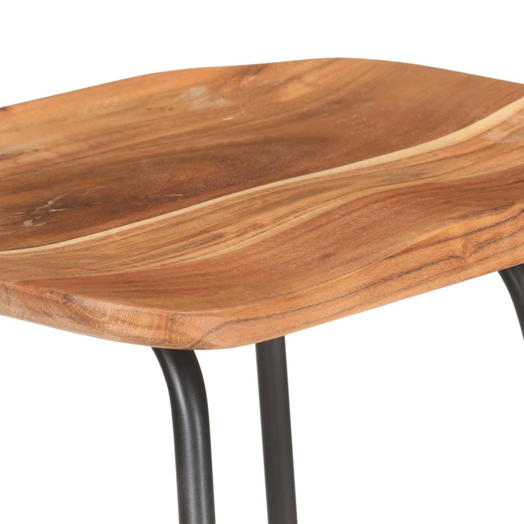 4-Piece Solid Acacia Wood Bar Stools Set - Durable & Stylish