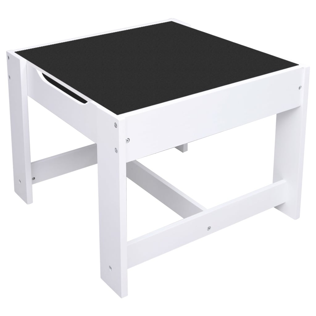 White MDF Kids' Table & 2 Chairs Set - Perfect for Play & Study