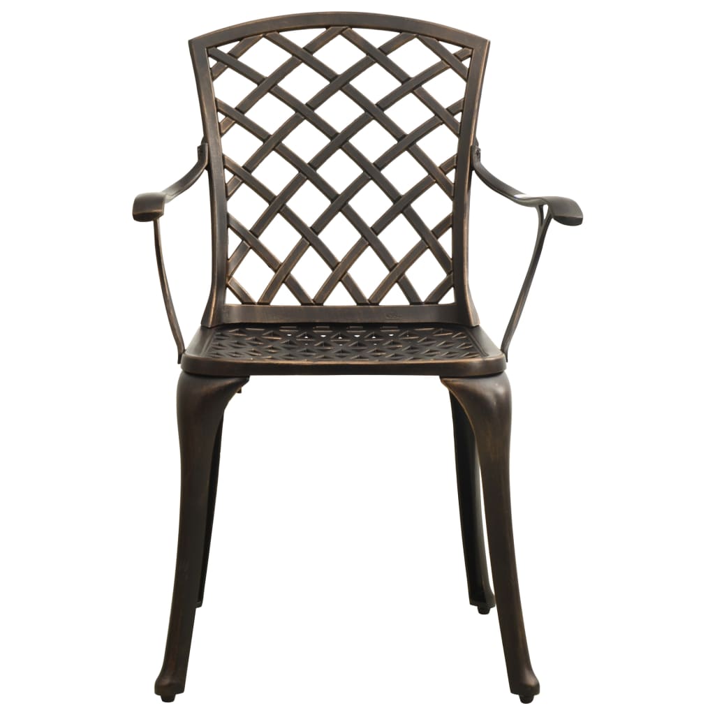 Bronze Cast Aluminium Garden Chairs, Set of 2 - Durable & Stylish