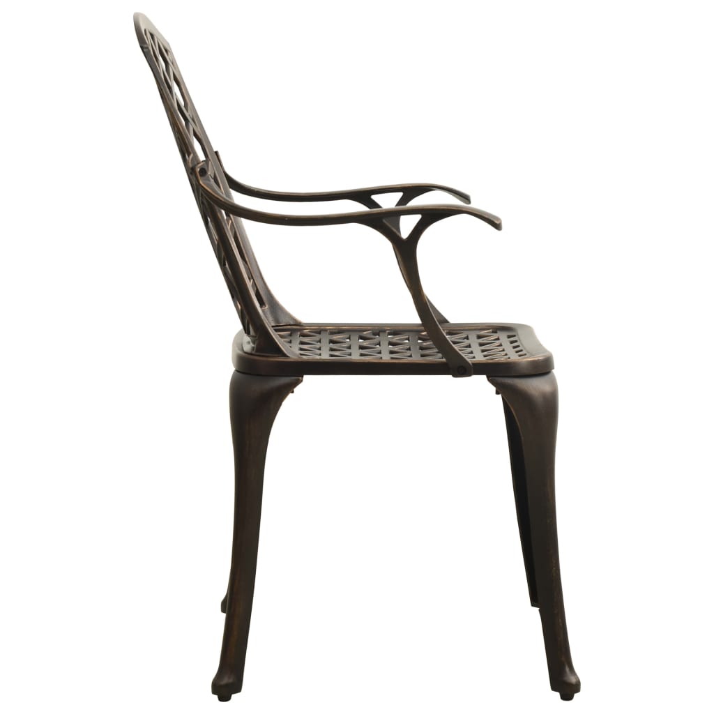 Bronze Cast Aluminium Garden Chairs, Set of 2 - Durable & Stylish