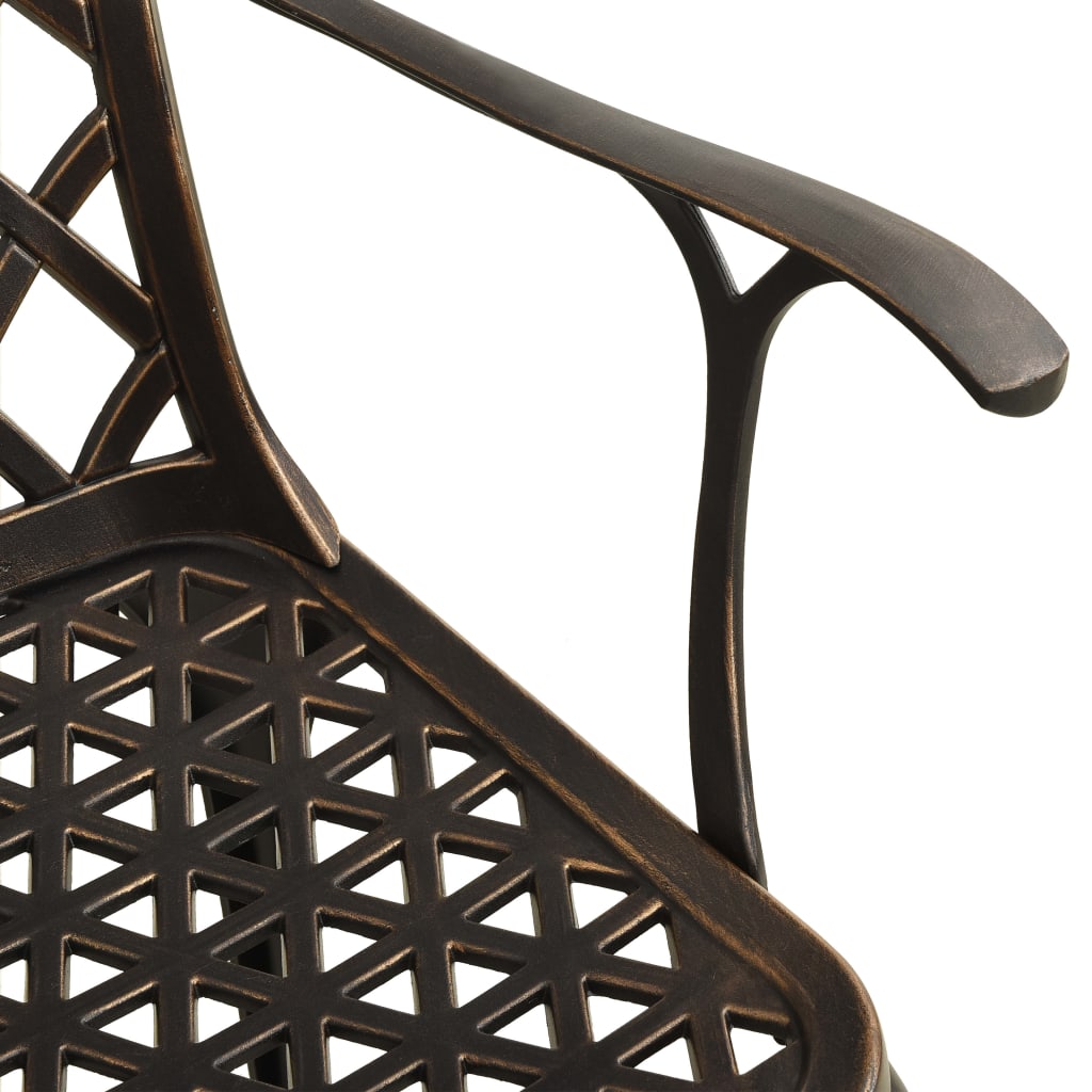 Bronze Cast Aluminium Garden Chairs, Set of 2 - Durable & Stylish