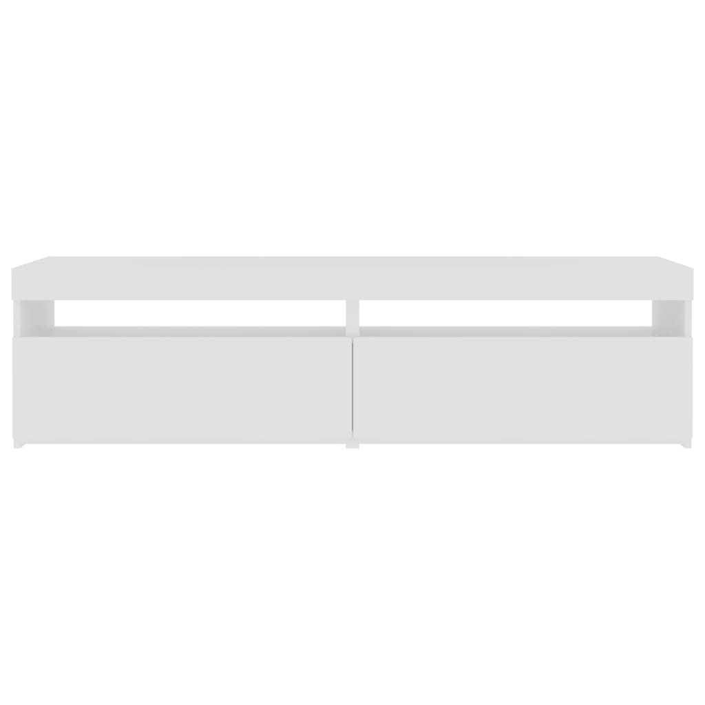 TV Cabinets 2 pcs with LED Lights White 75x35x40 cm