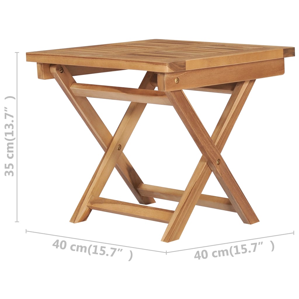 Teak 3-Piece Folding Garden Lounge Set: Durable & Stylish!