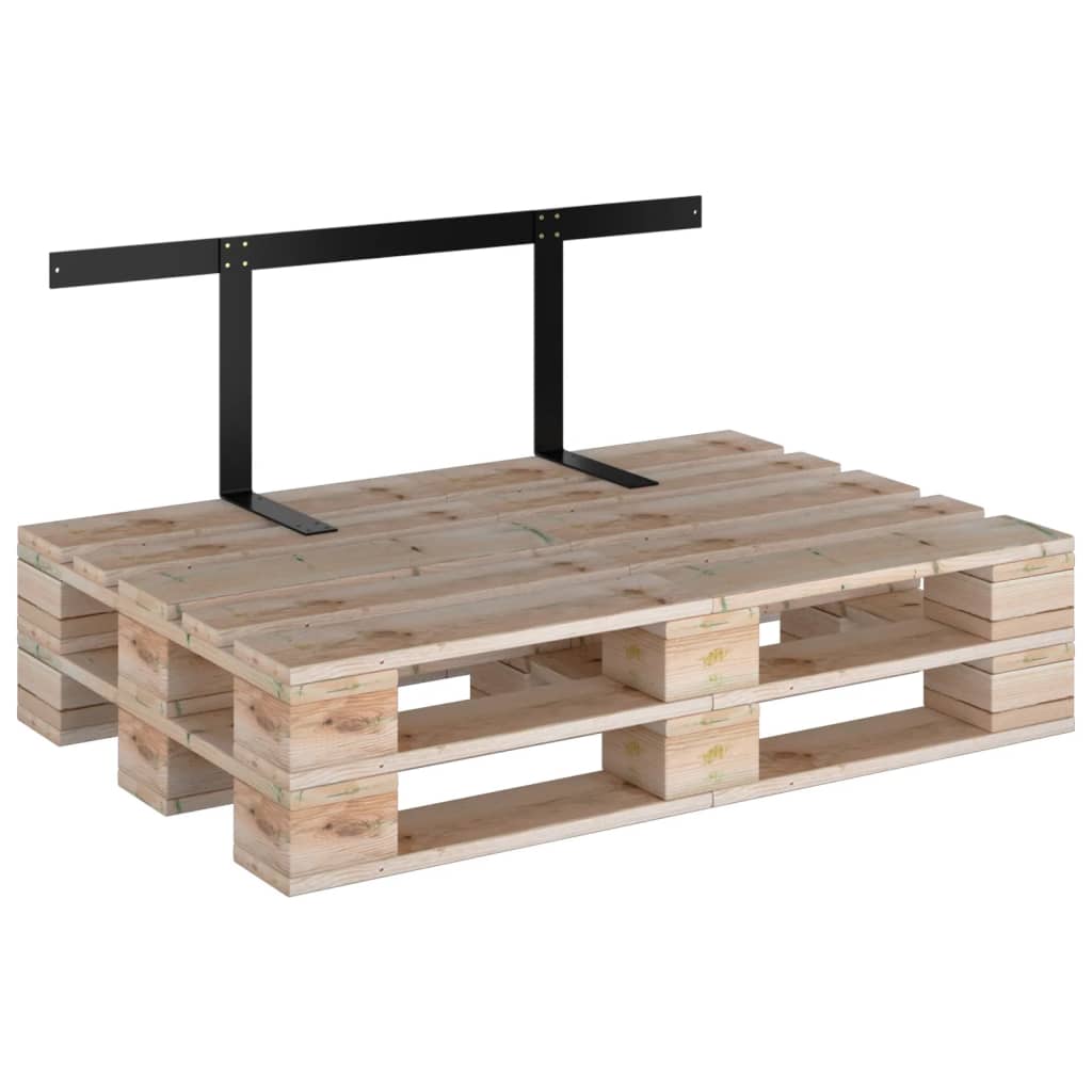 Black Iron Backrest for Pallet Sofa - 110 cm Comfort and Style