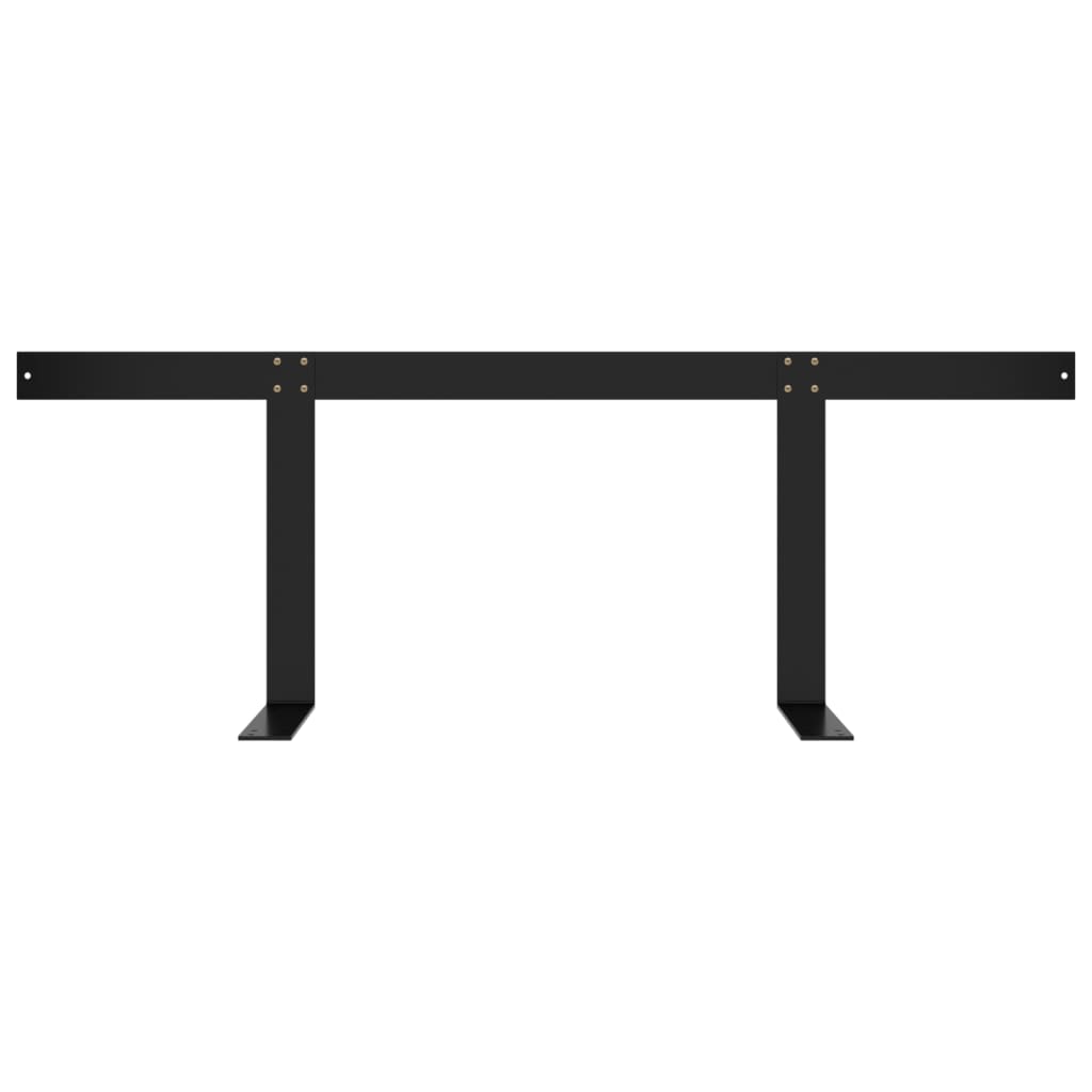 Black Iron Backrest for Pallet Sofa - 110 cm Comfort and Style