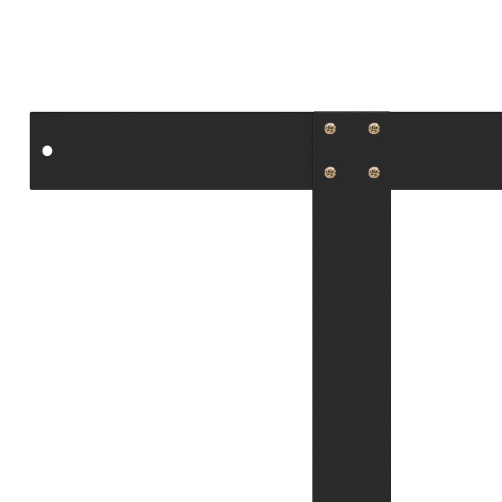 Black Iron Backrest for Pallet Sofa - 110 cm Comfort and Style