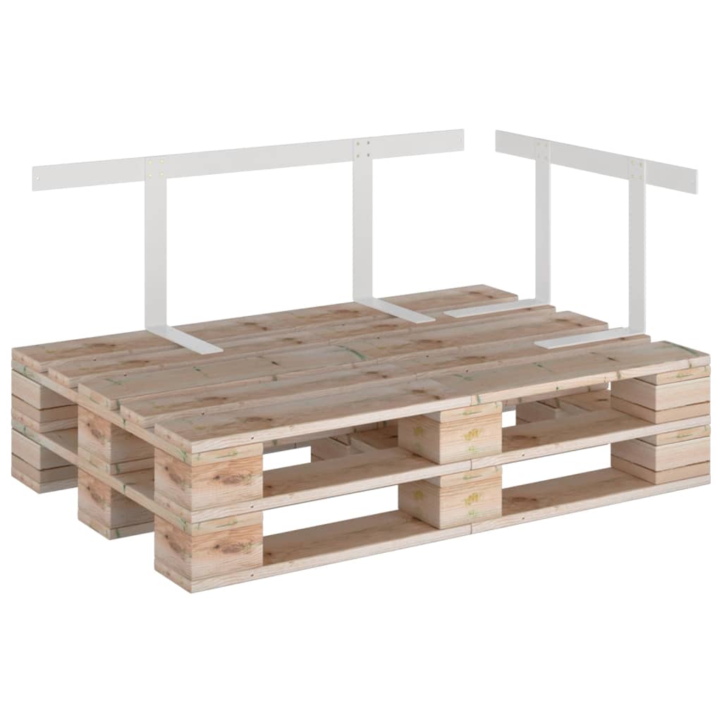 White Iron Backrest for Pallet Sofa - 110 cm Comfort & Style