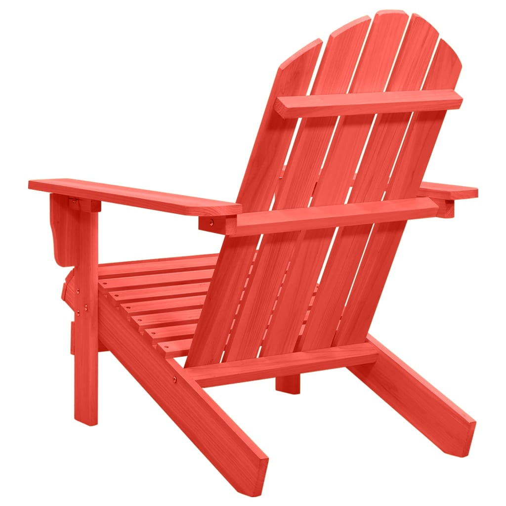 Red Fir Wood Adirondack Chair for Garden - Durable & Stylish