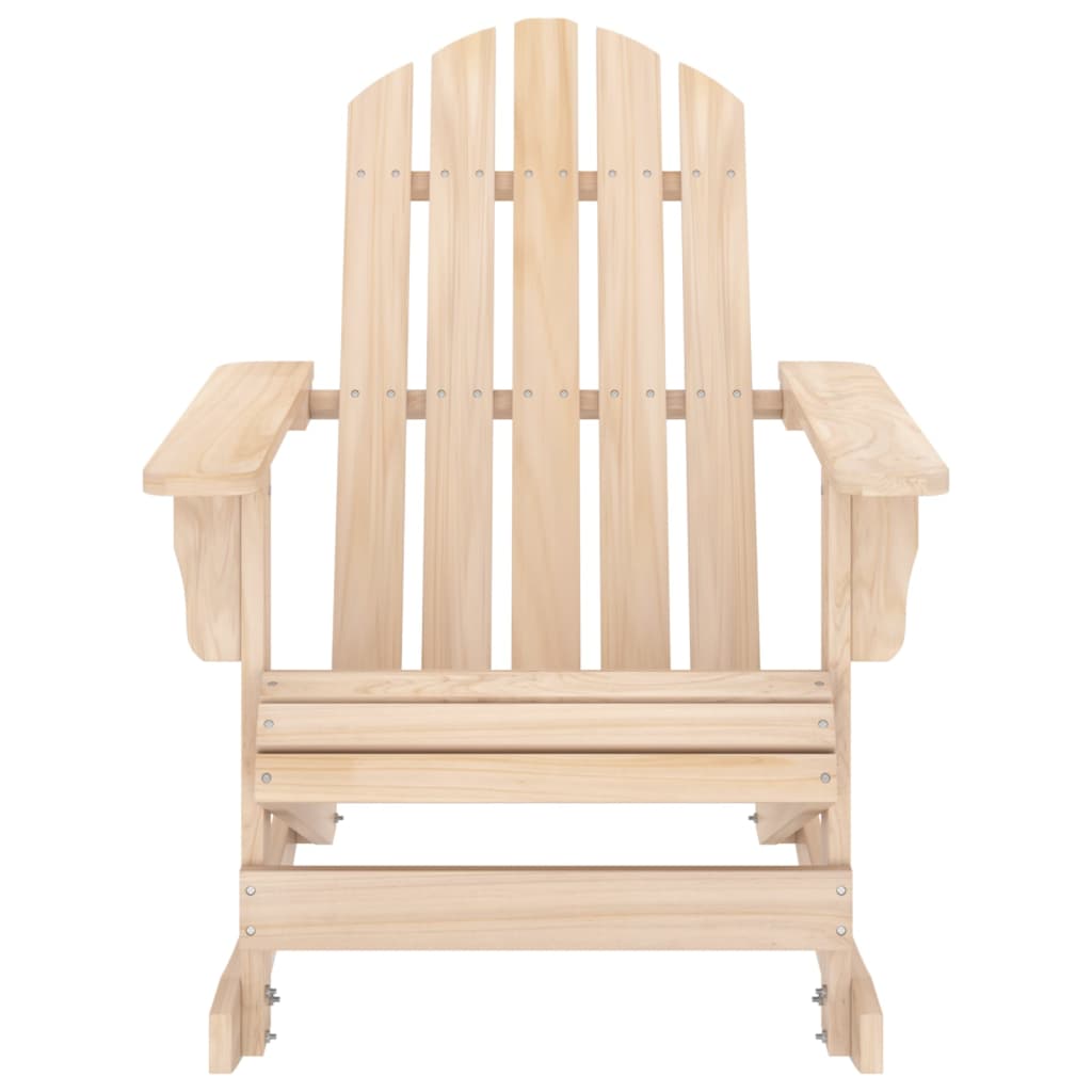 Solid Fir Wood Garden Adirondack Rocking Chair - Natural Finish