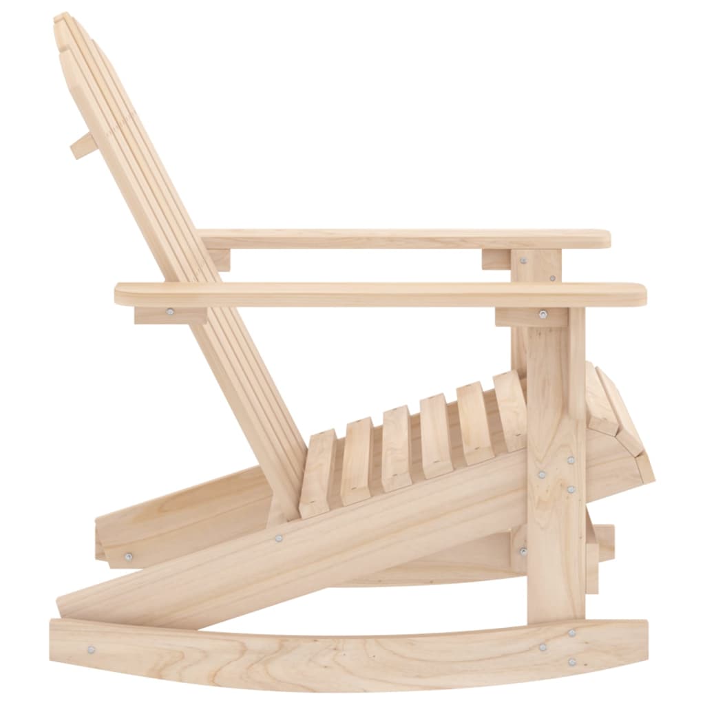 Solid Fir Wood Garden Adirondack Rocking Chair - Natural Finish