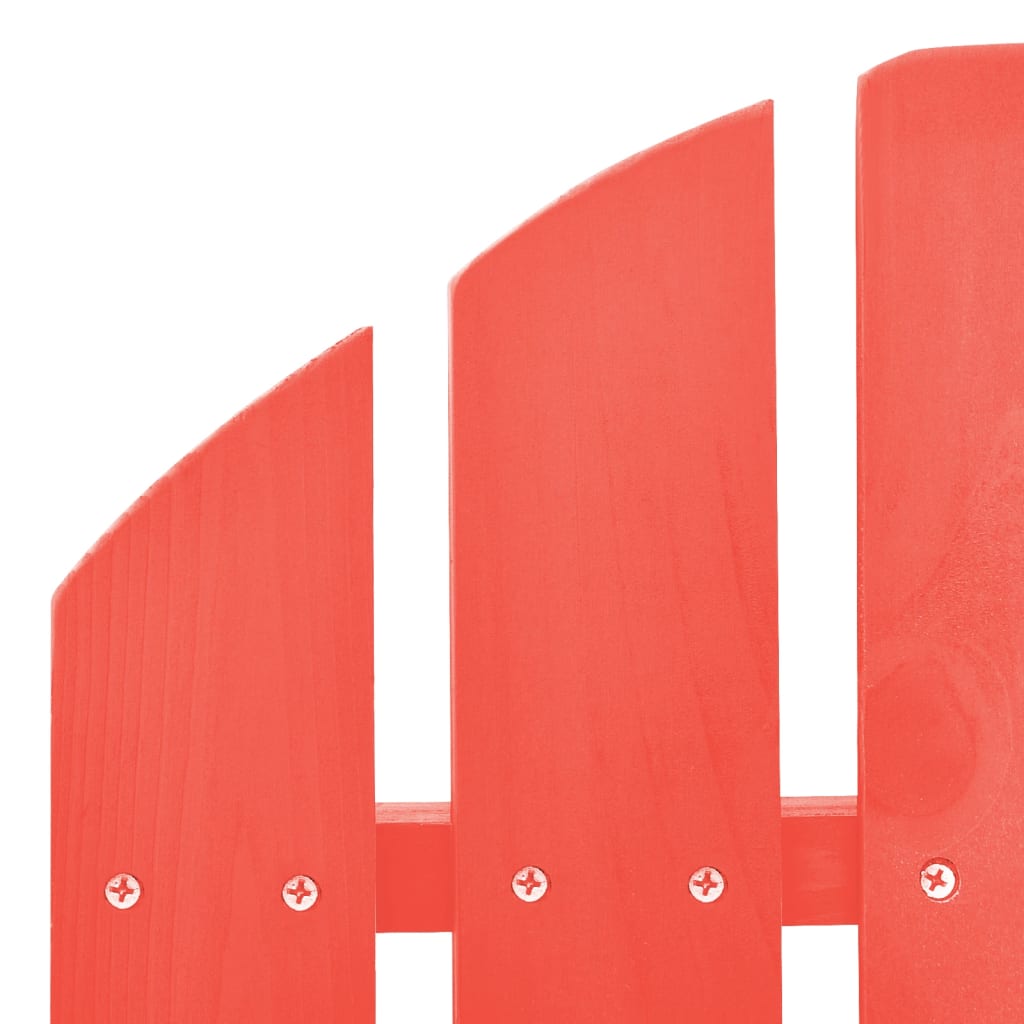 Red Fir Wood Garden Rocking Adirondack Chair - Solid & Stylish
