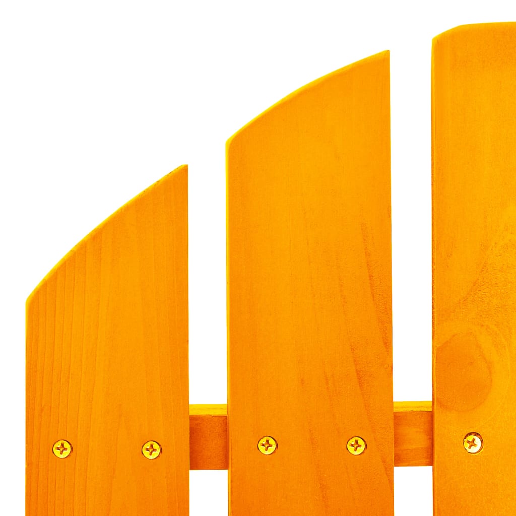 Orange Fir Wood Adirondack Rocking Chair for Gardens