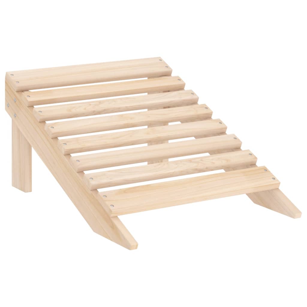 2-Seater Adirondack Chair & Ottoman Set – Fir Wood Elegance