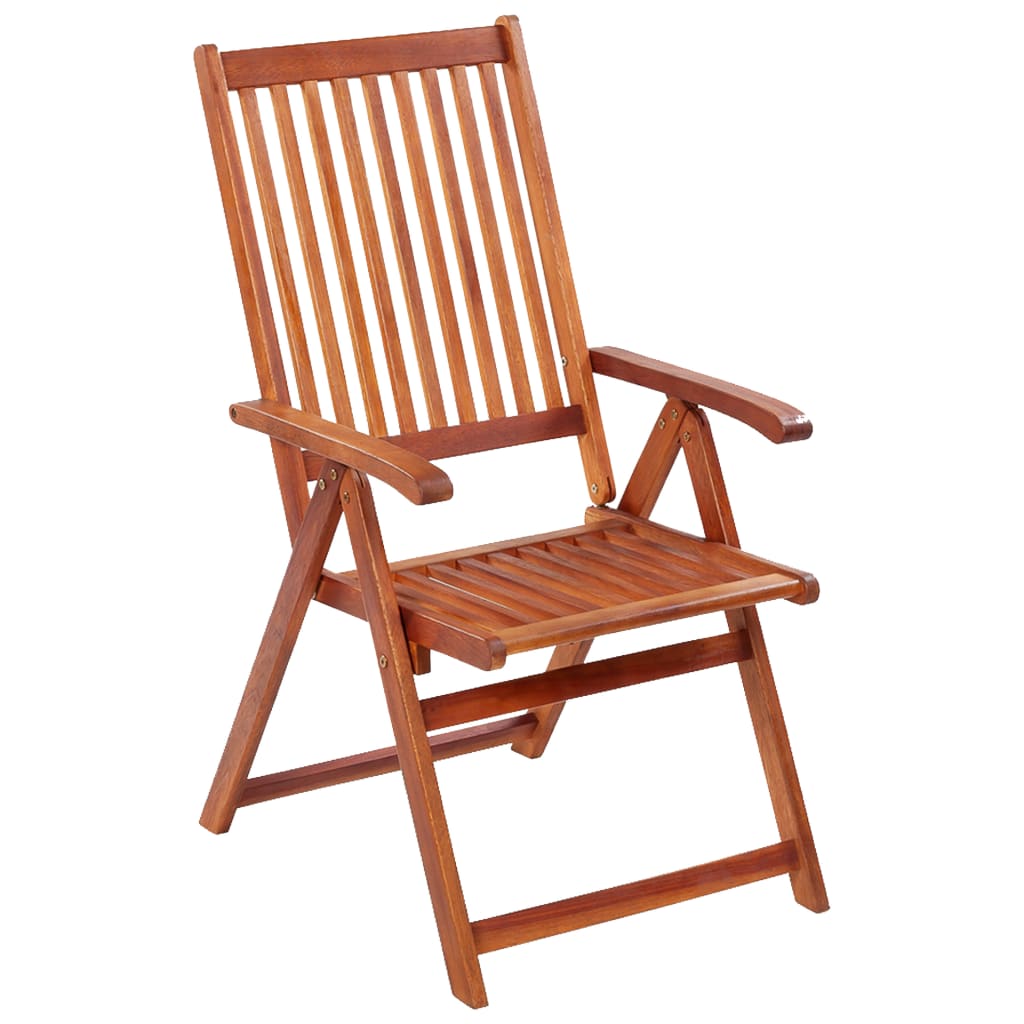 4 Pcs Solid Acacia Wood Folding Garden Chairs - Durable & Stylish